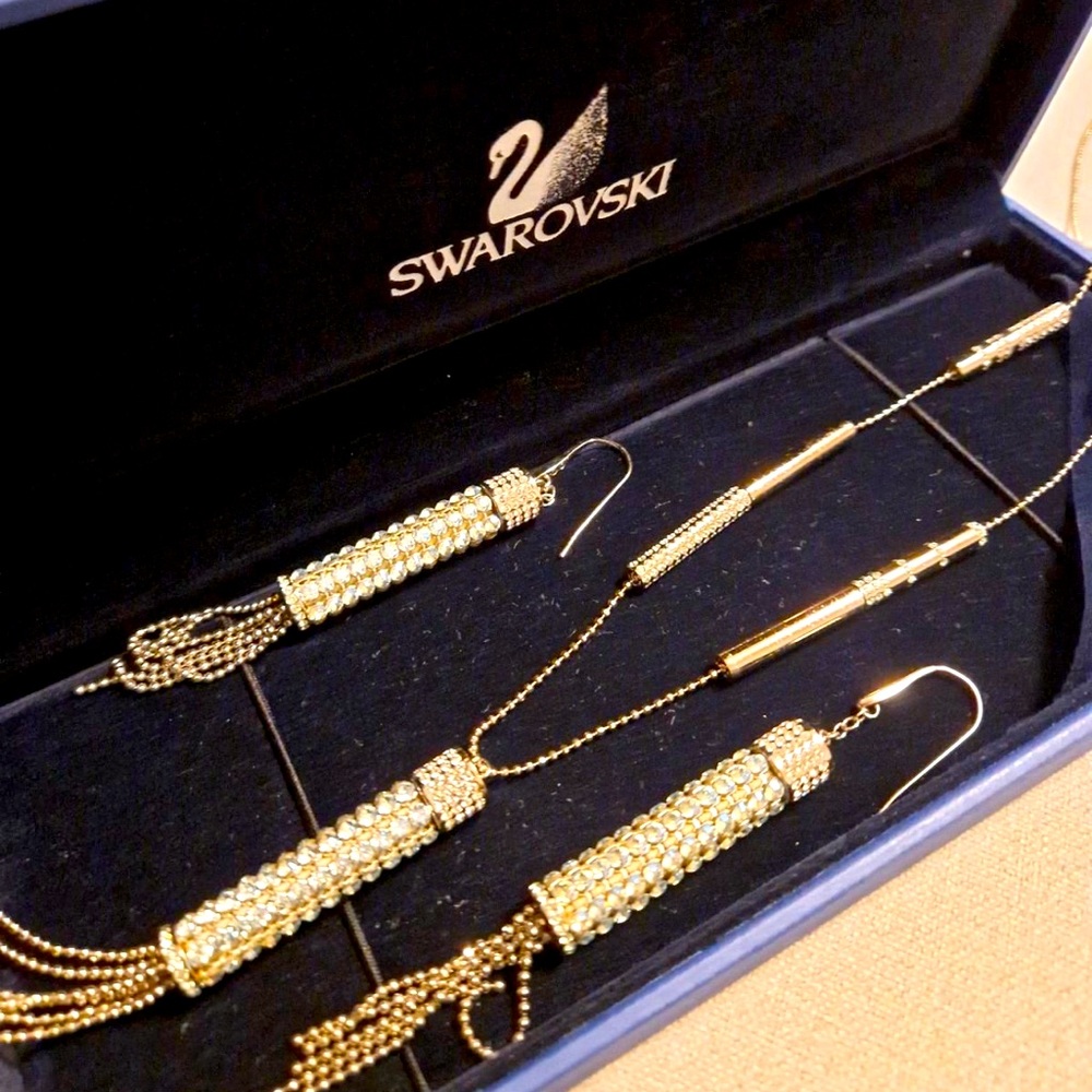Authentic Swarovski necklace set.